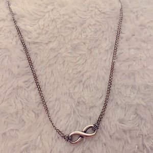 Tiffany and Co double chain infinity necklace